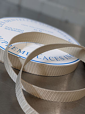 1" -  100% POLYPROPYLENE BELTING - BEIGE