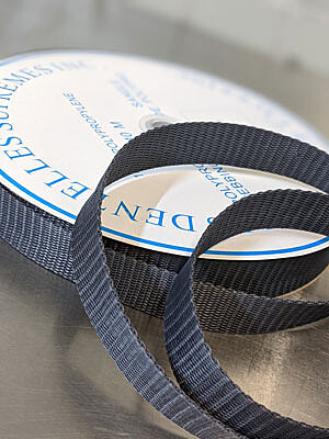 1" -  100% POLYPROPYLENE BELTING - CHARCOAL