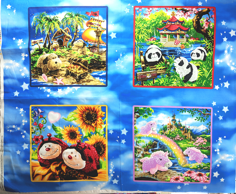 8600-104 (Pillow Pets Snuggly Pet Heads Packed Allover)